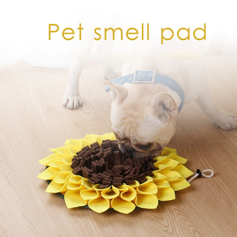 Washable Sunflower Dog Sniffing Mat