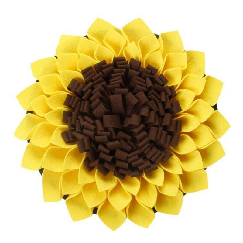 Washable Sunflower Dog Sniffing Mat