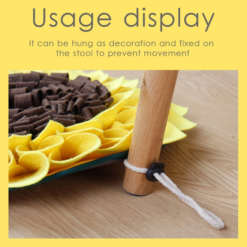 Washable Sunflower Dog Sniffing Mat