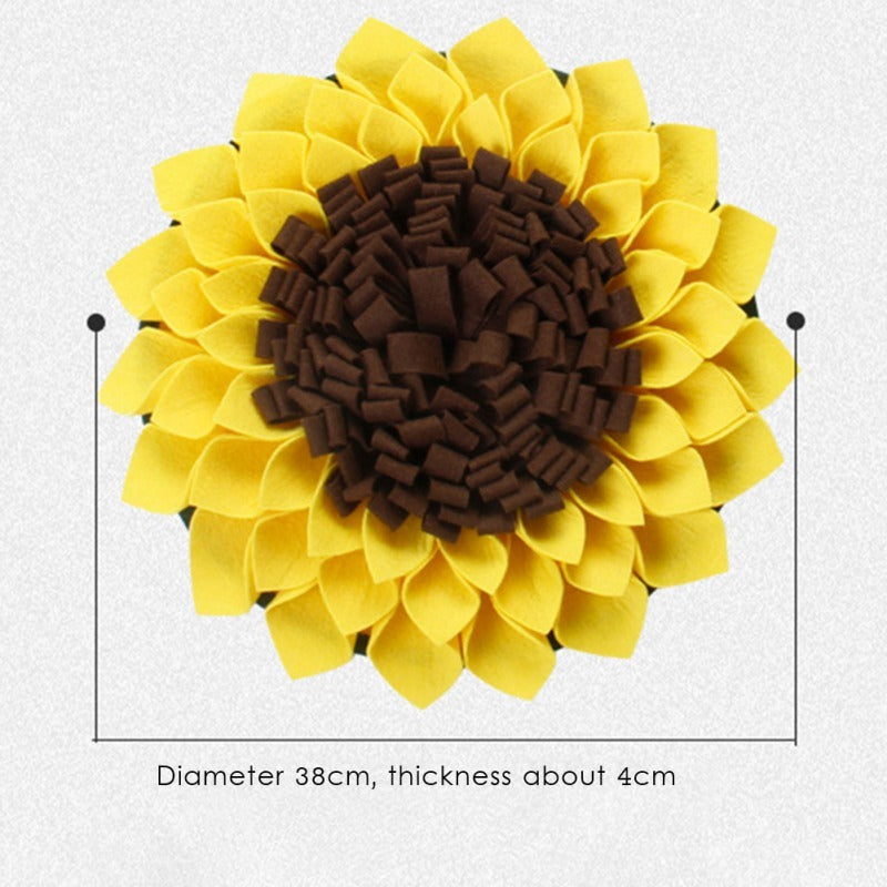 Washable Sunflower Dog Sniffing Mat